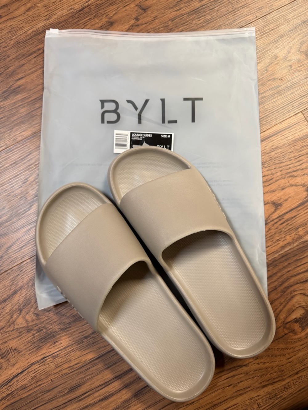 BYLT Basics Beige Slide Sandals